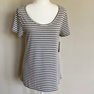 LuLaRoe Classic T grey/white striped shirt
